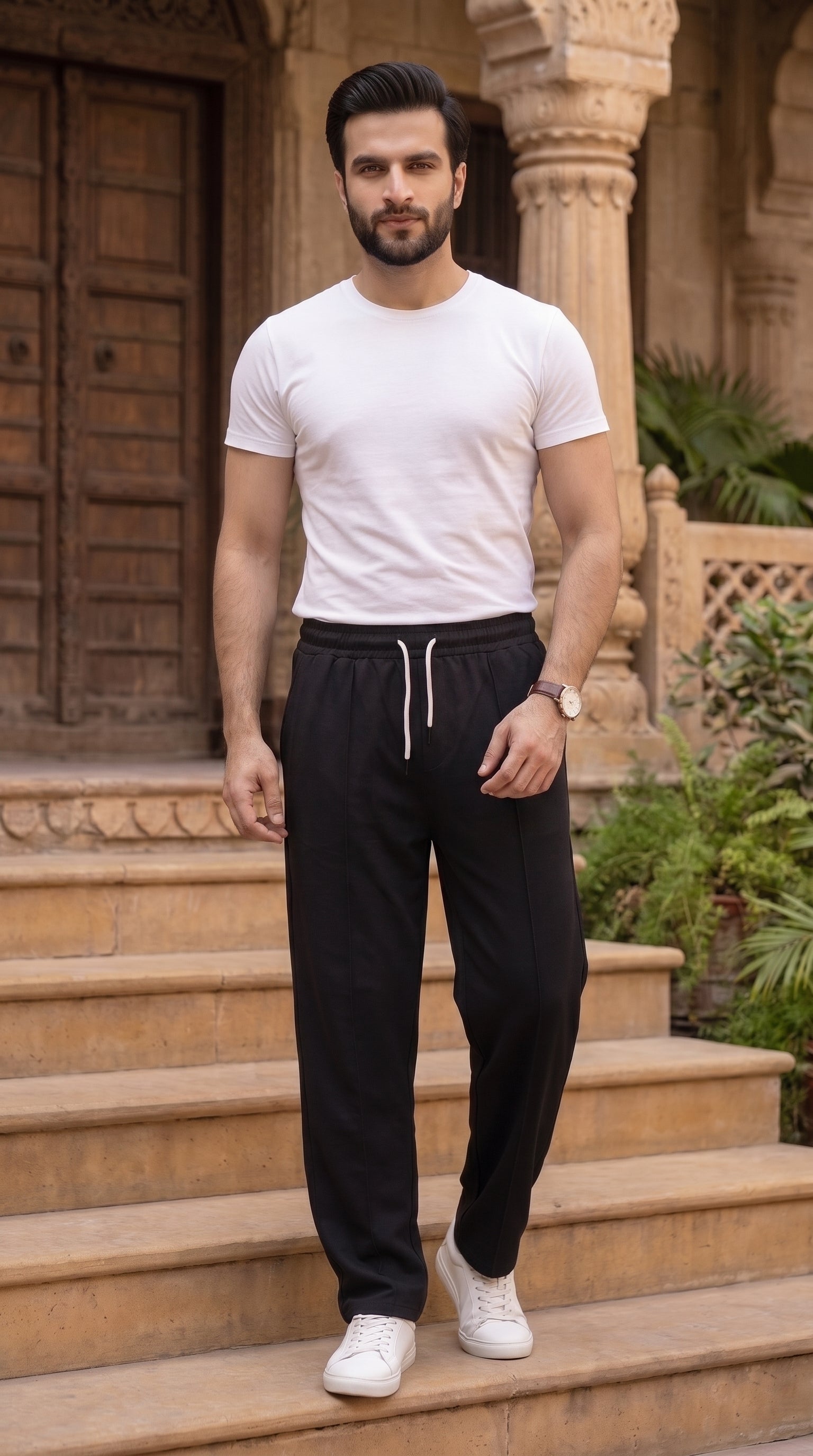 Signature Black Tailored Casual Trousers