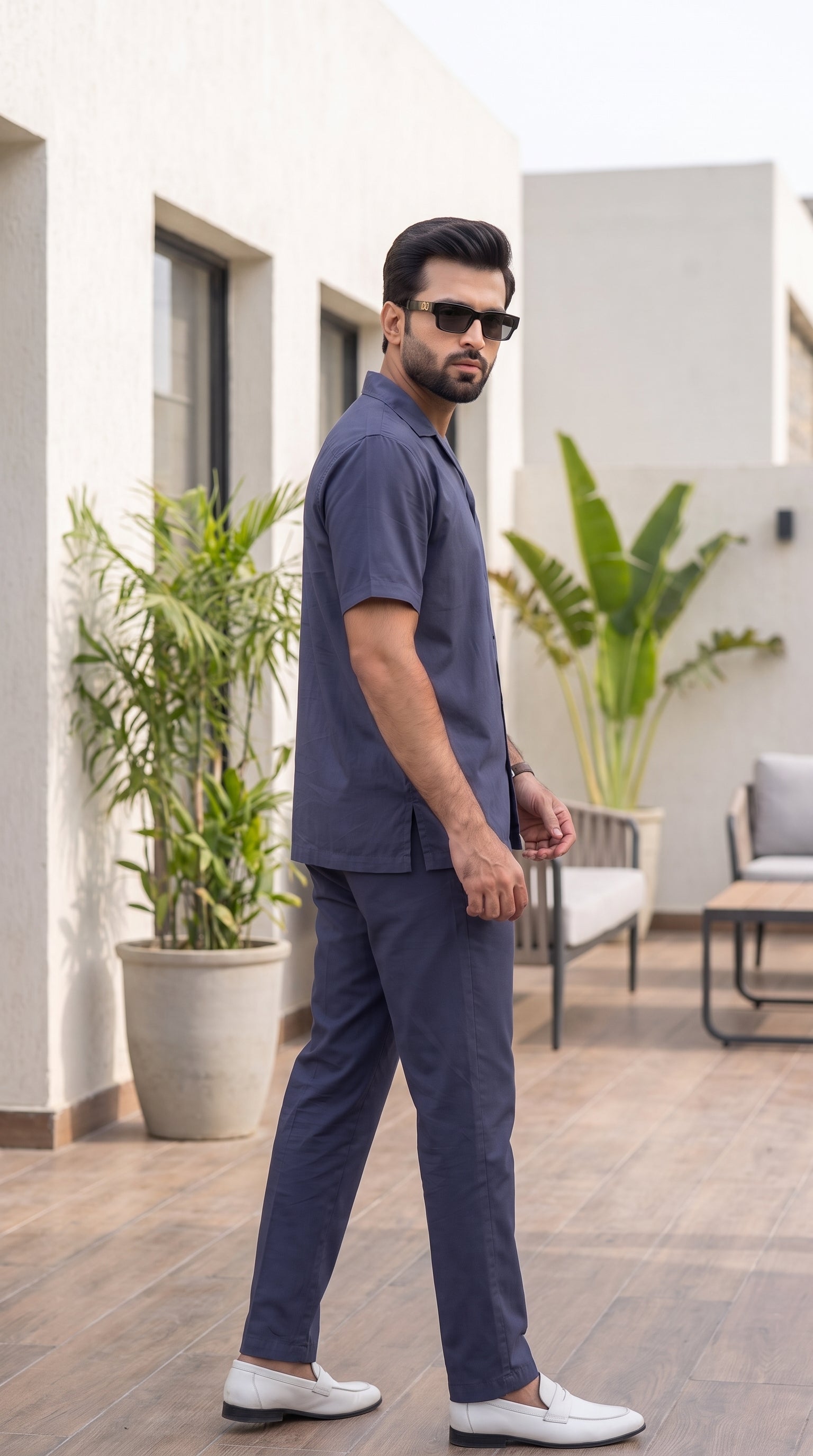 Slate Blue Modern Utility Co-ord Set