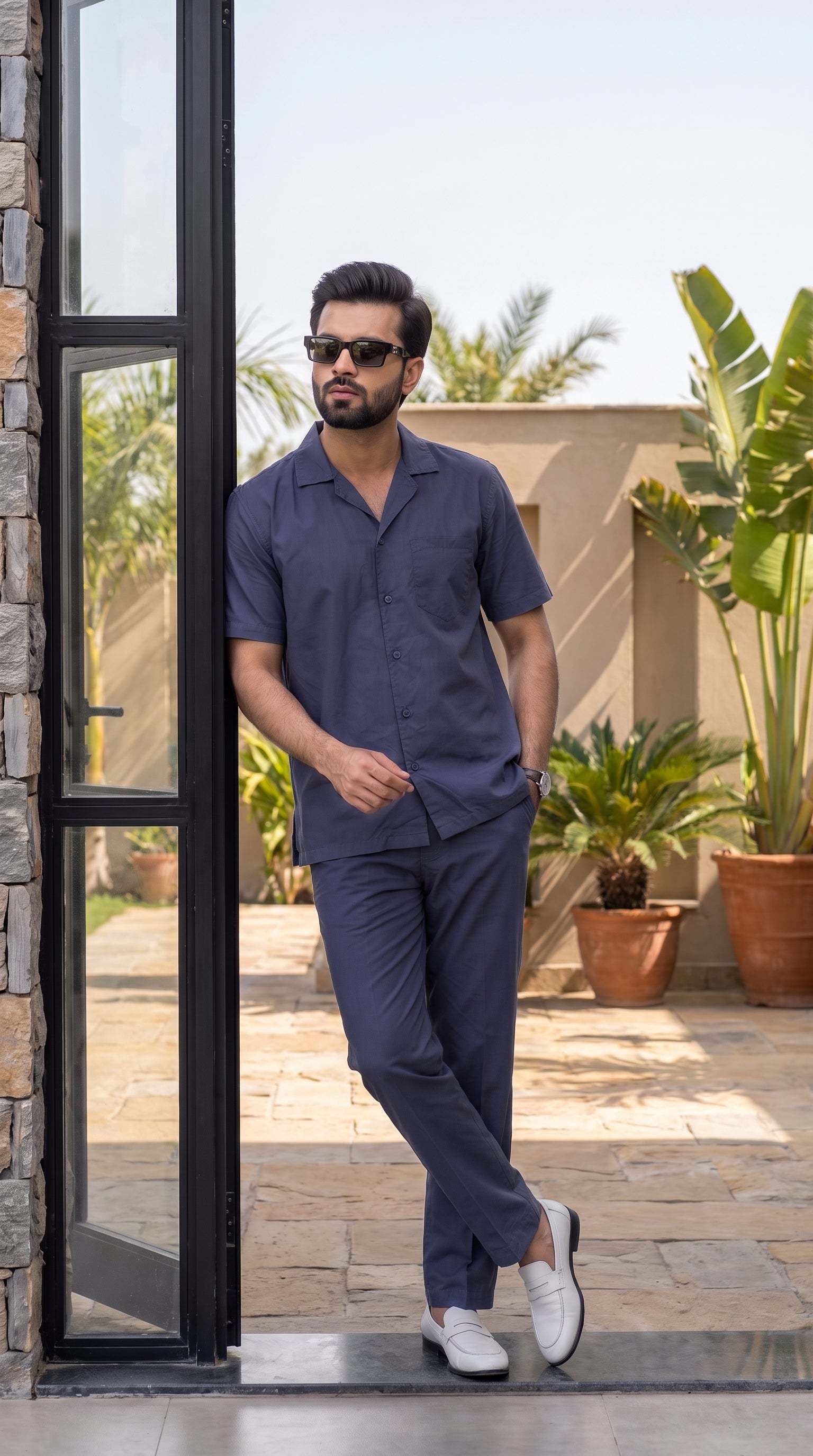 Slate Blue Modern Utility Co-ord Set